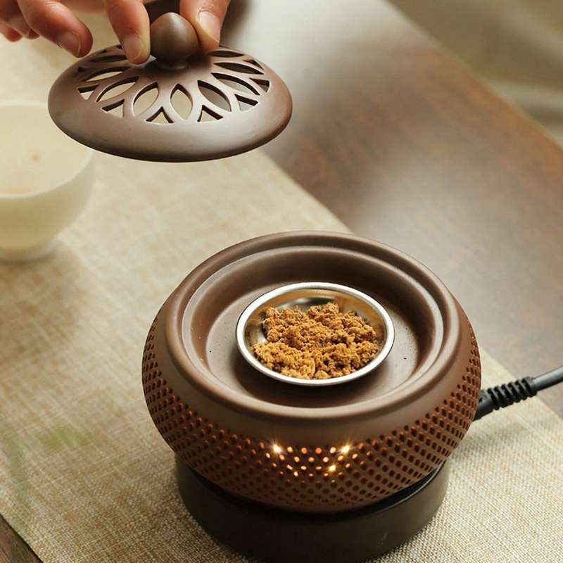 2x Electronic Aromatherapy Incense Burner Essential Oil Night Light,l