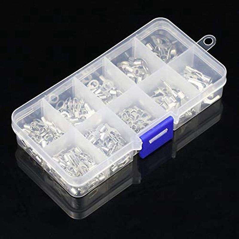 320pcs 10 In 1 Terminals Non-insulated Ring Fork U-type Brass Kit