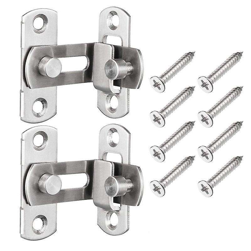 2 Pcs Right Angle Door Hasp Bending Latch Buckle for Doors and Window