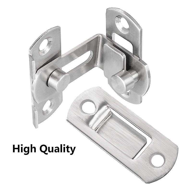 2 Pcs Right Angle Door Hasp Bending Latch Buckle for Doors and Window