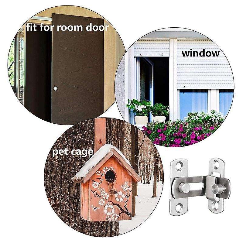 2 Pcs Right Angle Door Hasp Bending Latch Buckle for Doors and Window