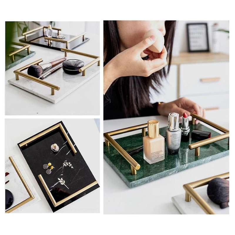 Marble Texture Trays Bathroom Tray with Handle Bathroom Tray B