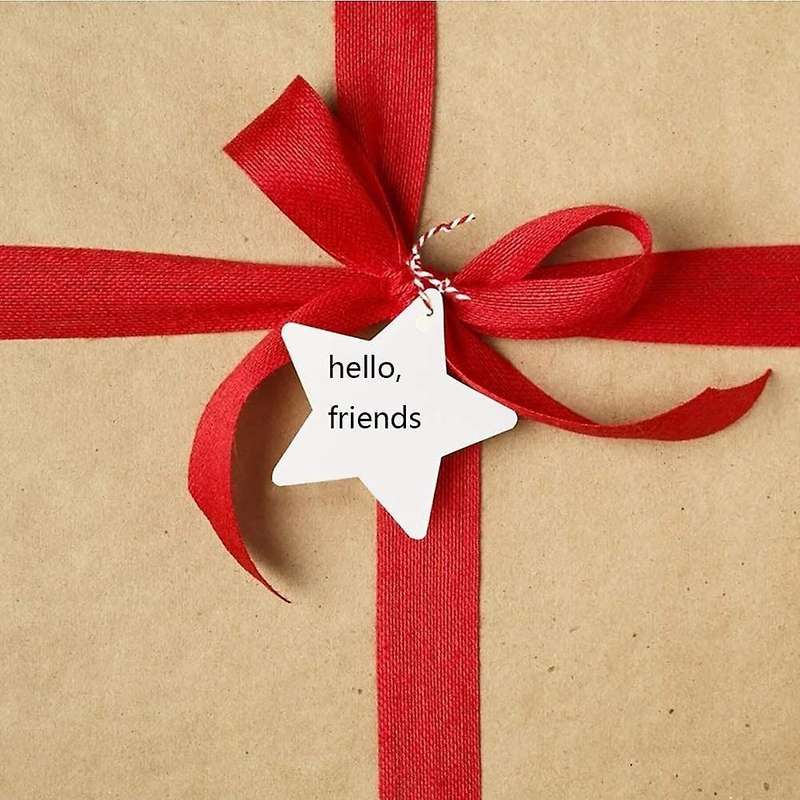 200pcs Star Gift Labels with Twine for Gift Christmas Tree Decoration