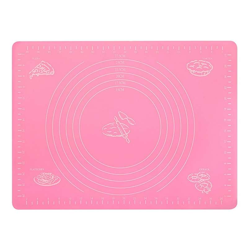 Silicone Non-stick Silicone Mat Rolling Dough Liner Pad Pink