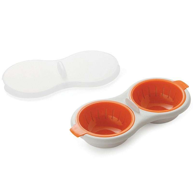 Draining Egg Boiler Set Double Layer Microwave Egg Poacher Breakfast