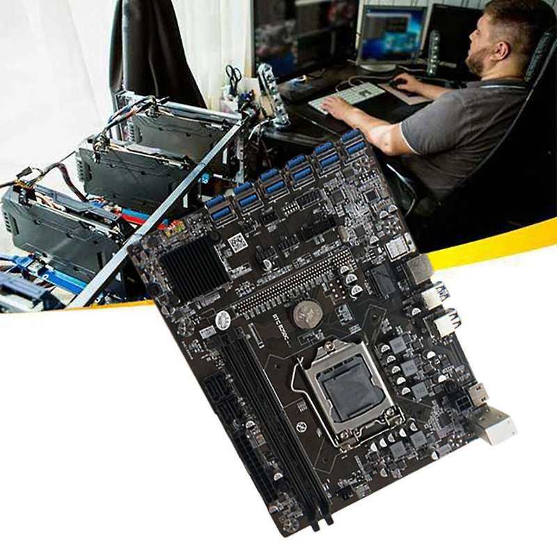 B250c 12p Motherboard for Pcie Gpu Slot+g4400 Cpu+ddr4 4g Memory Bar