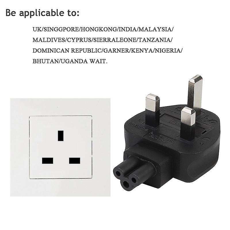 Uk 33-pin Male to Iec 320 C5 Plug ,uk to C5 Ac Power Adapter Uk Plug