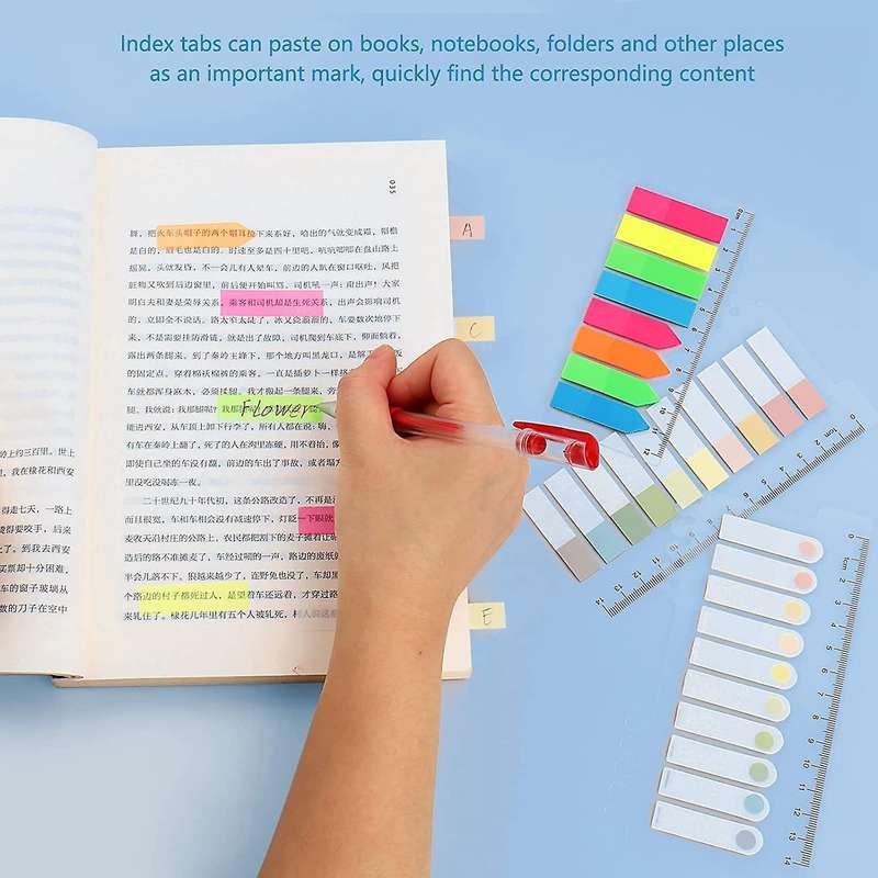 Sticky Index Tabs, Page Marker Sticky, Translucent(light Color)