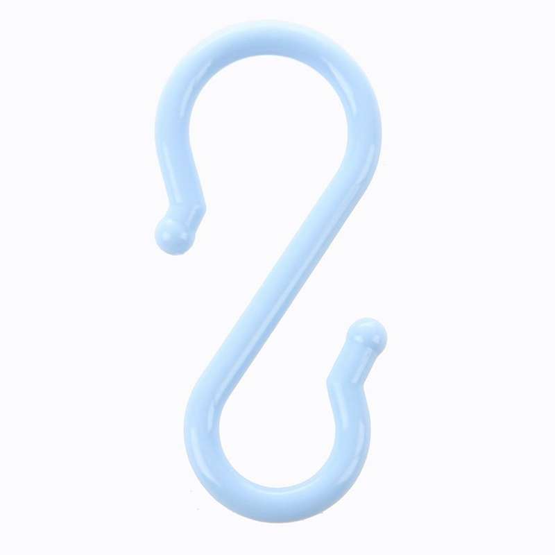 Maya Blue Plastic Punch Cup Bowl S Shaped Hooks 8 Pcs