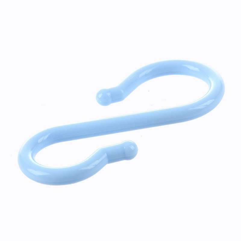 Maya Blue Plastic Punch Cup Bowl S Shaped Hooks 8 Pcs
