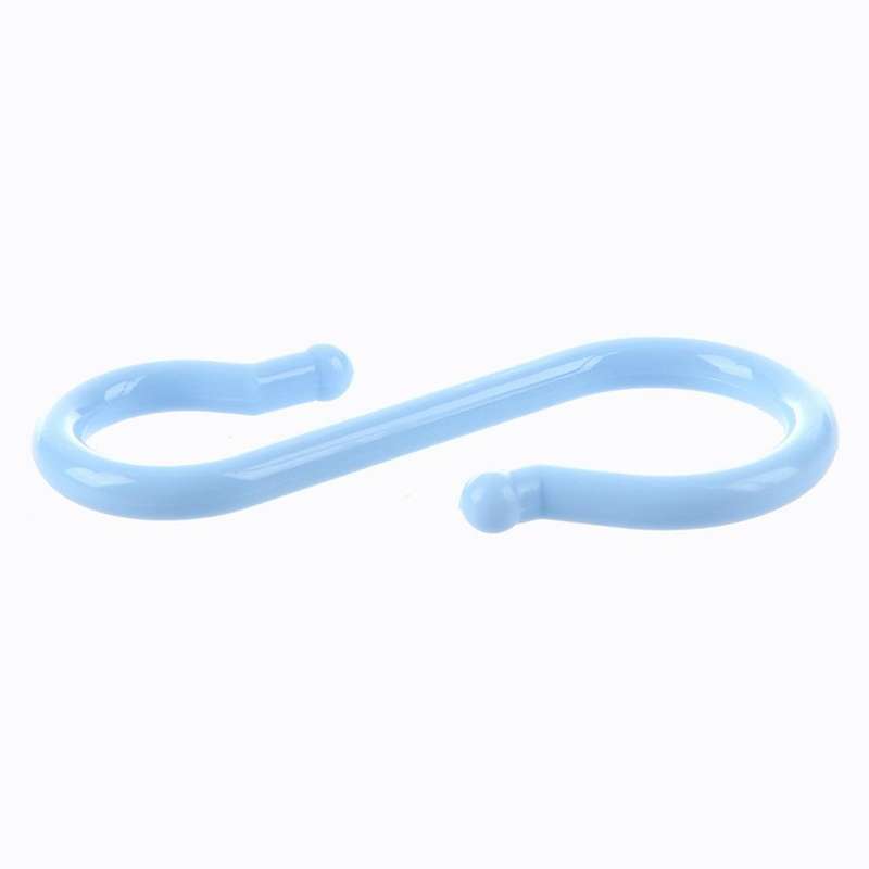 Maya Blue Plastic Punch Cup Bowl S Shaped Hooks 8 Pcs