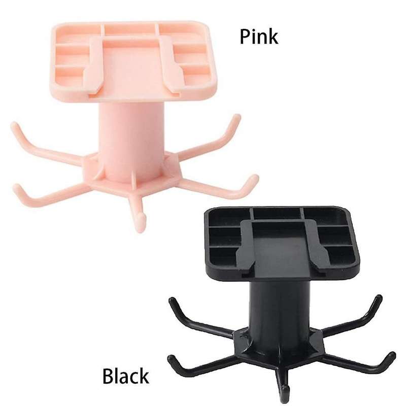 2pcs Multifunctional Hook Rack 360degree Rotating Hook Rack Gray
