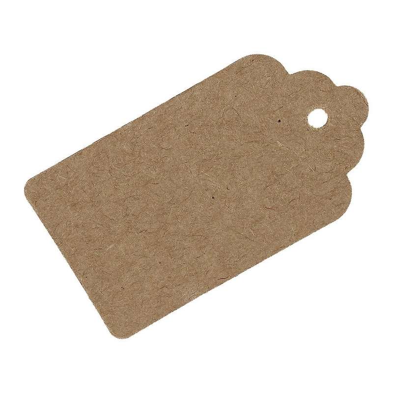 Pack 50 Rustic 40mmx70mm Scalloped Kraft Paper Card,blank Brown Tag