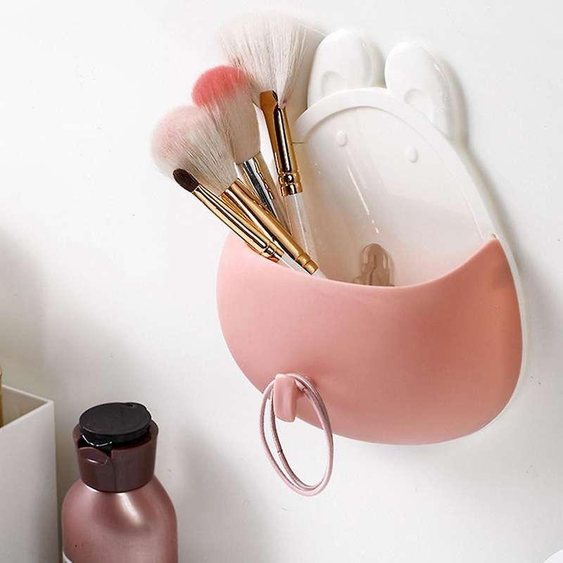 Bathroom Wall Mount Shelf Toothbrush Razor Holder Storage Box C