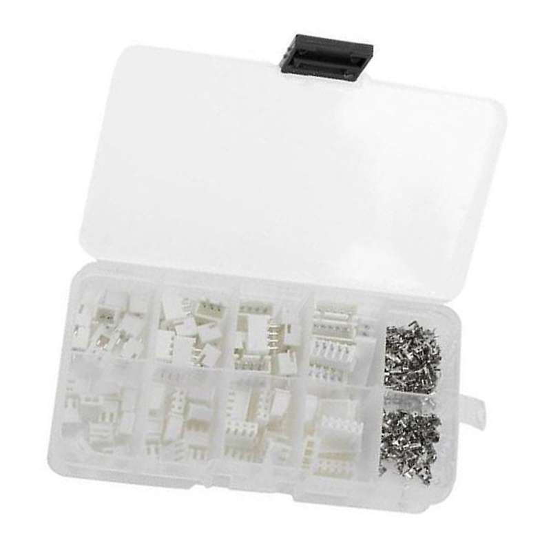 230pcs Xh2.54 2p 3p 4p 5 Pin 2.54mm Pitch Terminal Kit / Housing
