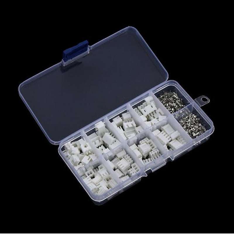 230pcs Xh2.54 2p 3p 4p 5 Pin 2.54mm Pitch Terminal Kit / Housing