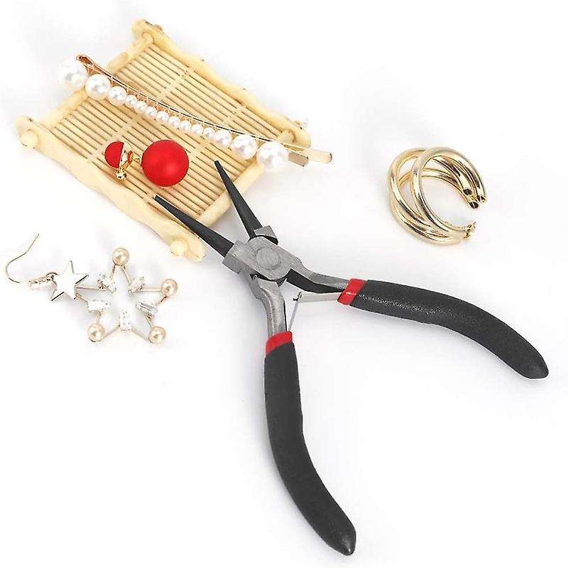 2pack Bent Chain&round Nose Pliers for Crafting Repair,jewelry Making