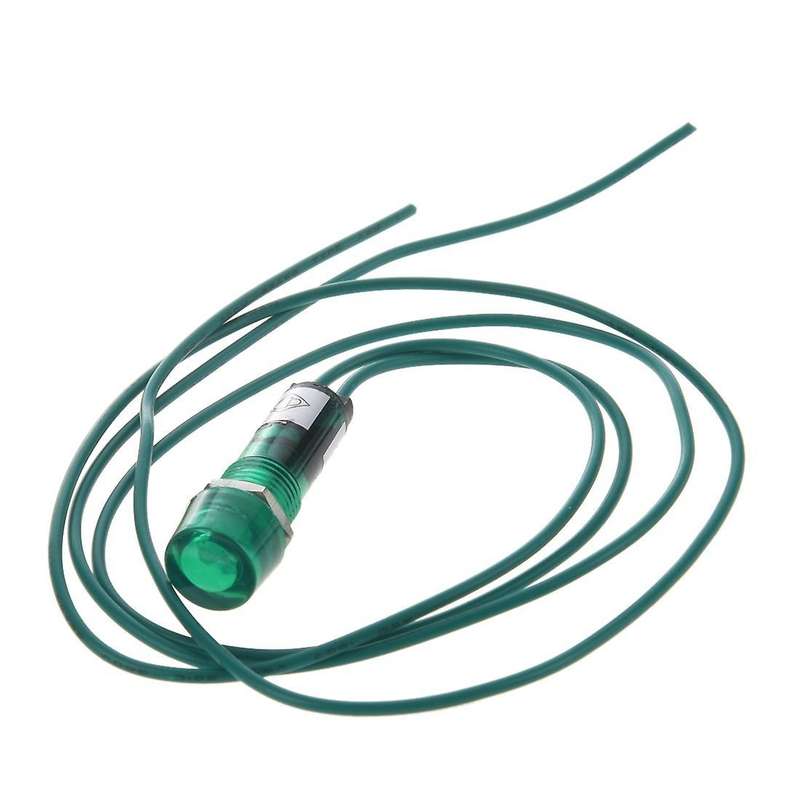 Neon Indicator Pilot Signal Lamp Green Light Ac220v W Cable