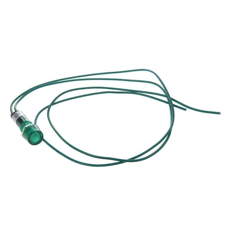 Neon Indicator Pilot Signal Lamp Green Light Ac220v W Cable