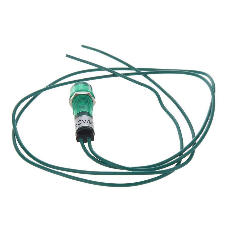 Neon Indicator Pilot Signal Lamp Green Light Ac220v W Cable