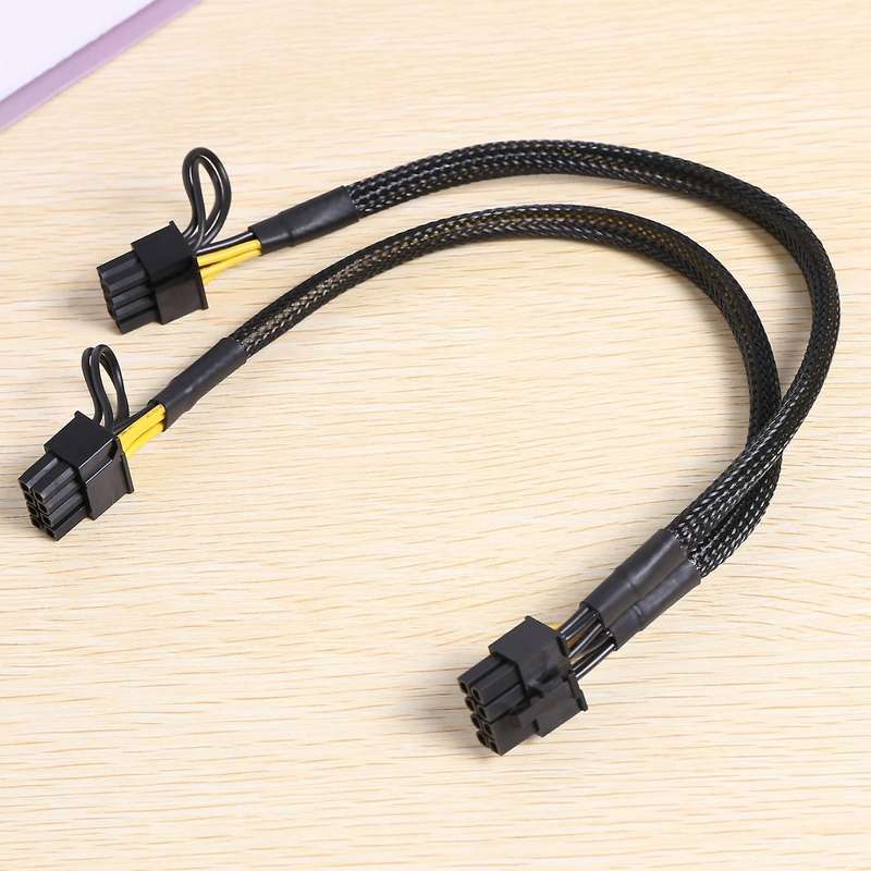 8 Pin Male to Dual 8 Pin(6+2) Male Pcie Power Adapter Cable for Dell