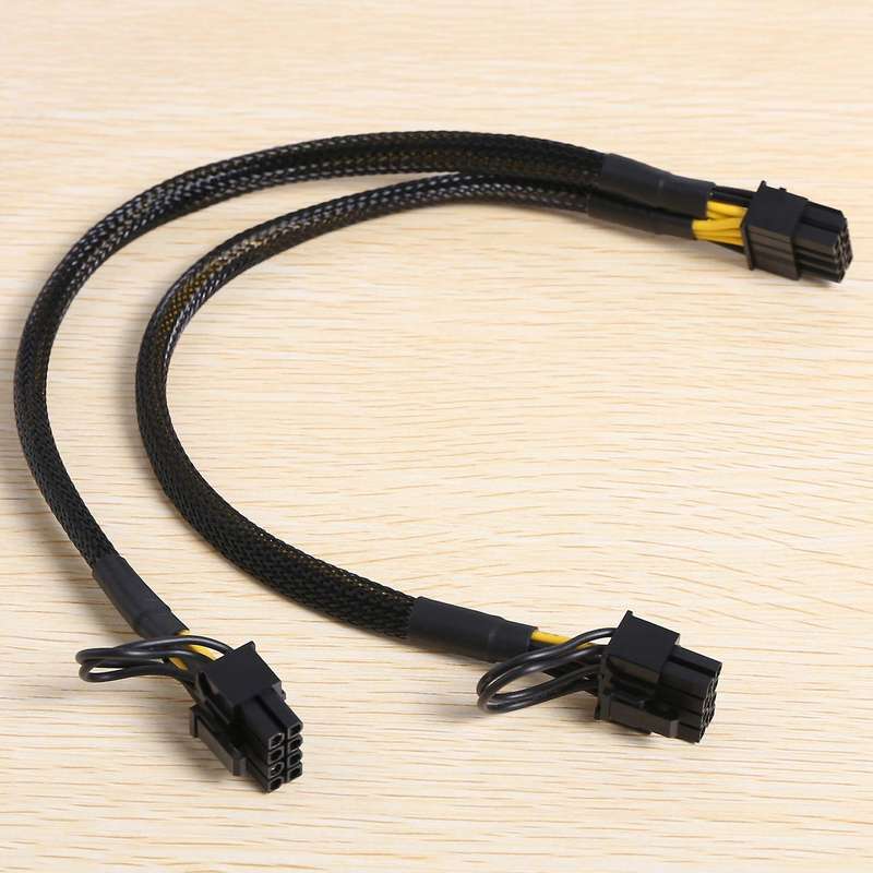 8 Pin Male to Dual 8 Pin(6+2) Male Pcie Power Adapter Cable for Dell