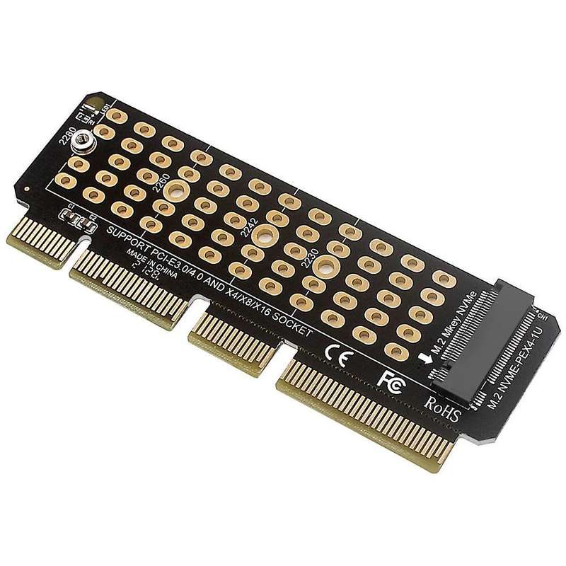 M.2 Nvme to Pci-e 4.0 Adapter Card M.2 M-key Slot Supports 1u Server