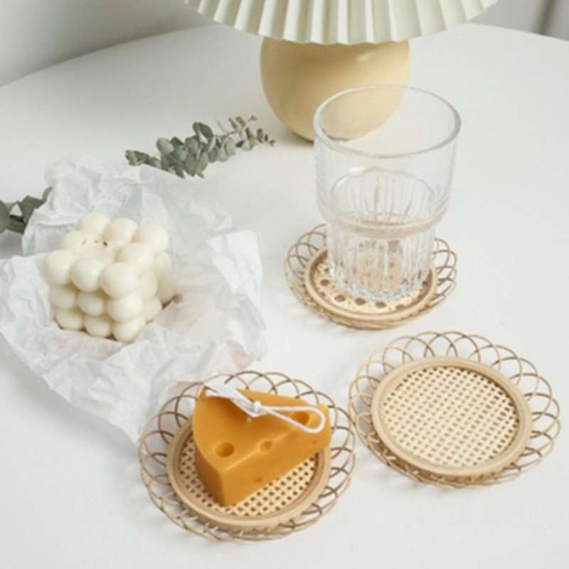 Hand-woven Tea Cup Coasters Placemat for Home Kitchen Living Room