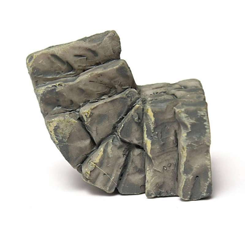 Miniature Resin Curved Bridge Stair Garden  Pot Plant Craft Gray