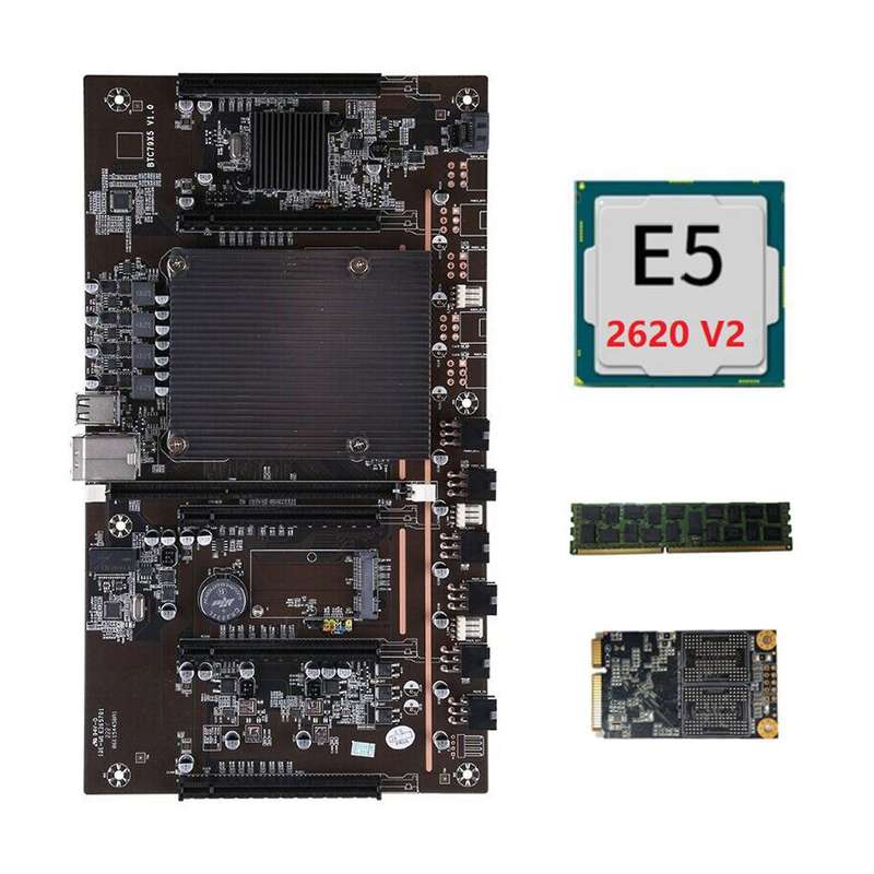 Btc Mining Motherboard X79 H61 with E5 2620 V2 Cpu Recc 4gb Ddr3