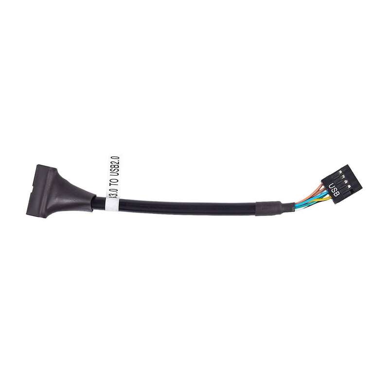 Black 19 Pin Usb 3.0 Female to 9 Pin Usb2.0 Male Cable Converter