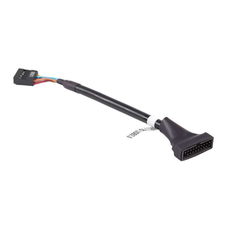 Black 19 Pin Usb 3.0 Female to 9 Pin Usb2.0 Male Cable Converter