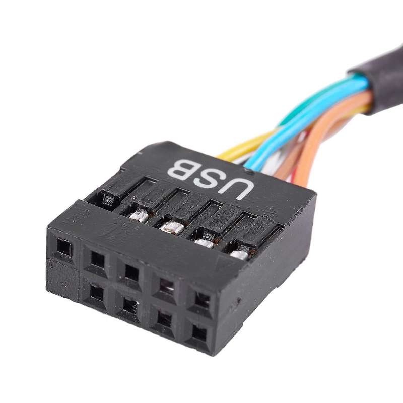 Black 19 Pin Usb 3.0 Female to 9 Pin Usb2.0 Male Cable Converter