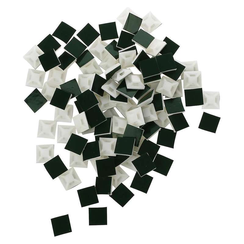 Self-adhesive Plastic Wire Bundle Holder 3mm Cable Tie Mount Base 100pcs