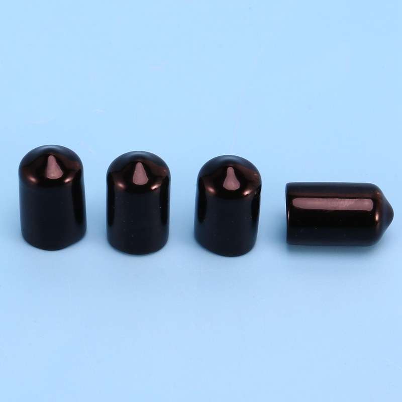 100pcs Rubber End Caps 9.5mm Id Pvc Round Tube Bolt Cap Cover Black