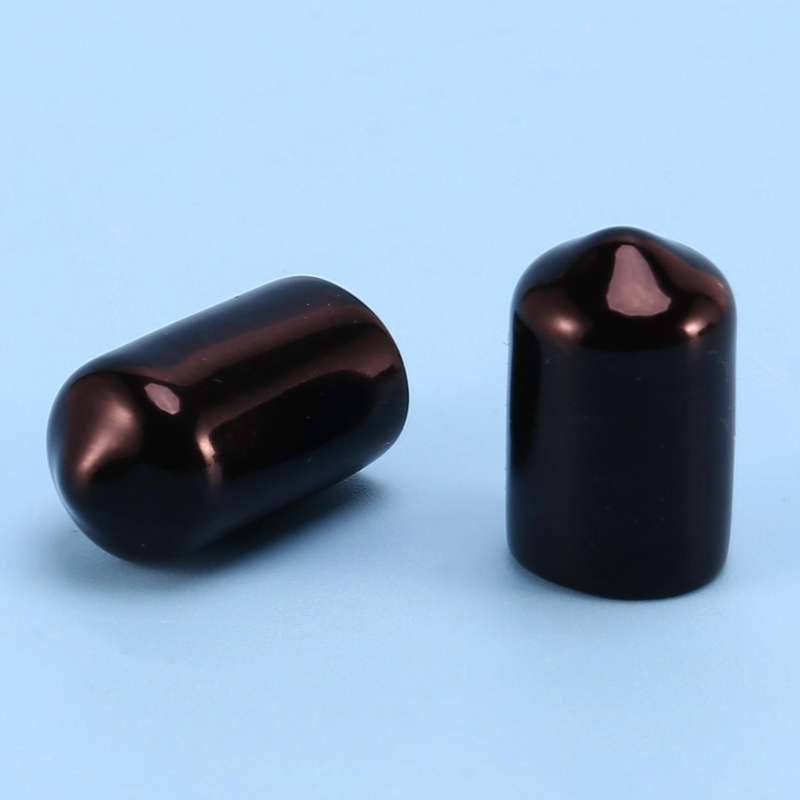 100pcs Rubber End Caps 9.5mm Id Pvc Round Tube Bolt Cap Cover Black