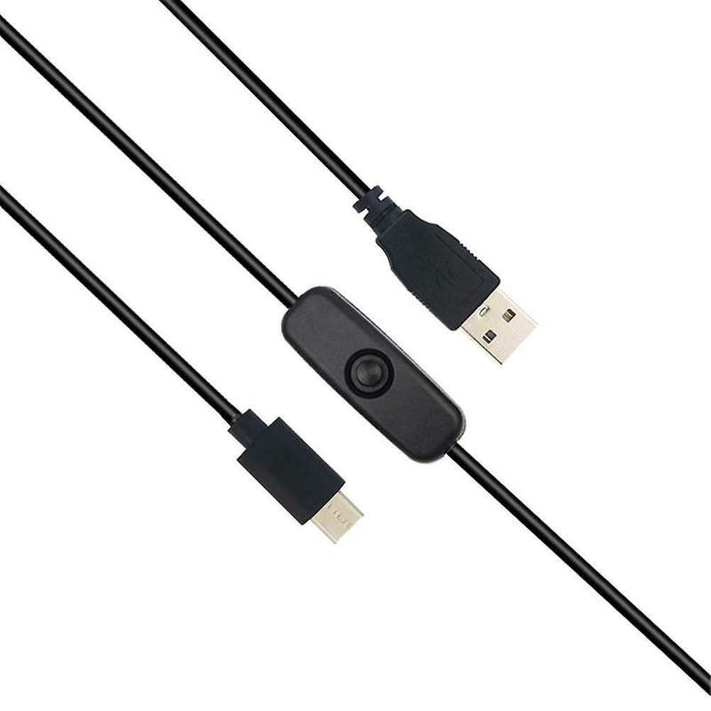 Power Adapter Cable with On Off Button for Raspberry Pi 4 Model B