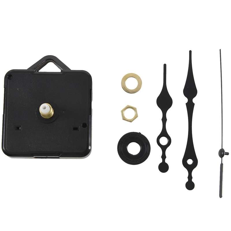 Clock Movement Mechanism with White Hour Minute Red Second Hand Diy Tools Kit