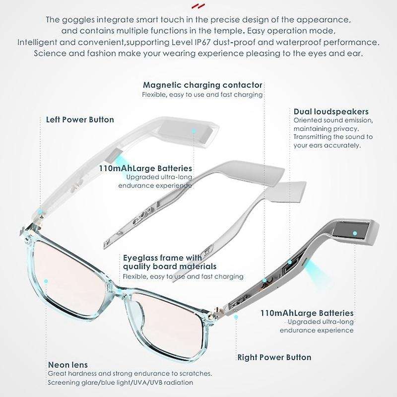 H2-c Smart Bluetooth Glasses Sports Myopia Sunglasses Call