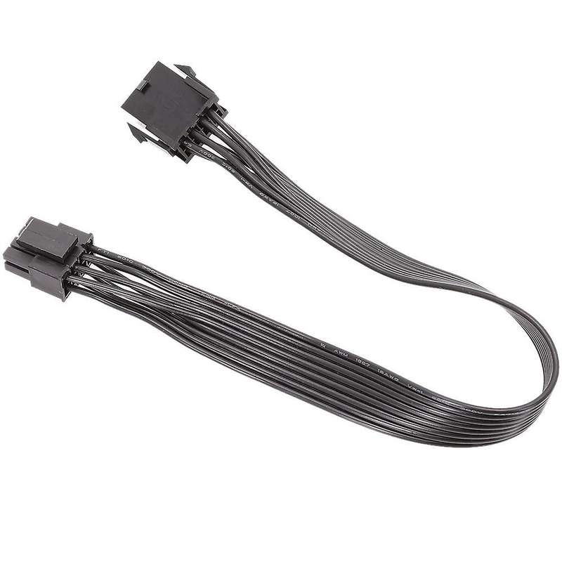 2pcs Computer Cpu 8pin to 4+4 Pin Power Supply Extension Cable 30cm