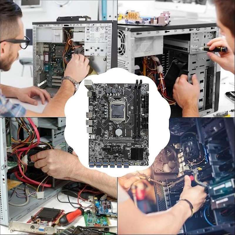 Btc Mining Motherboard with G3900 Cpu+thermal Grease+2x8g Ddr4 Ram