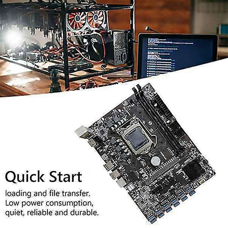 B250c Mining Motherboard with Thermal Grease+switch Cable for Bitcoin