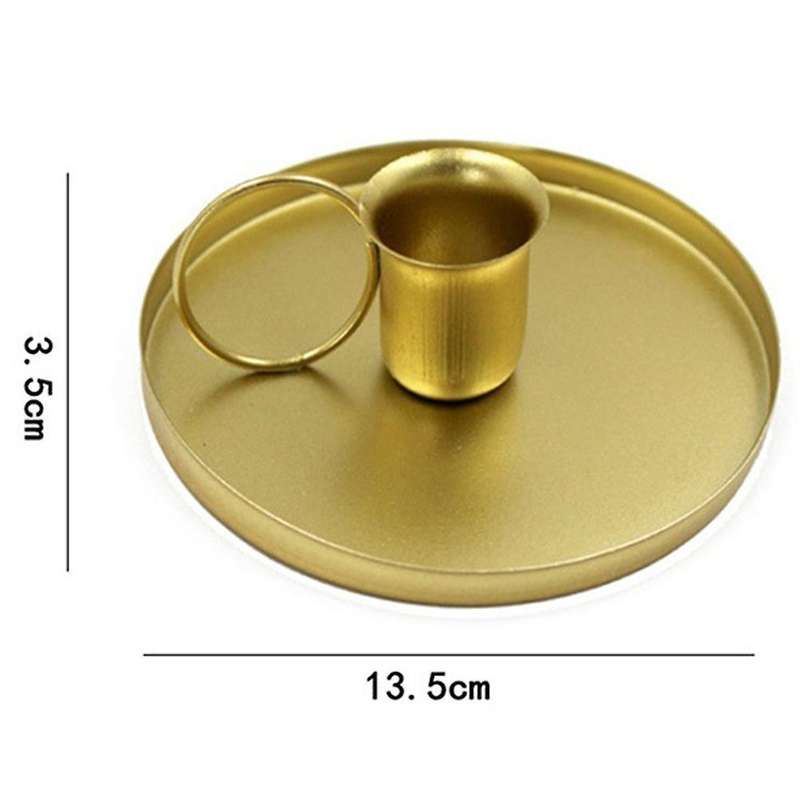 Retro Metal Candlestick Candle Holders Modern Home Decoration Gold