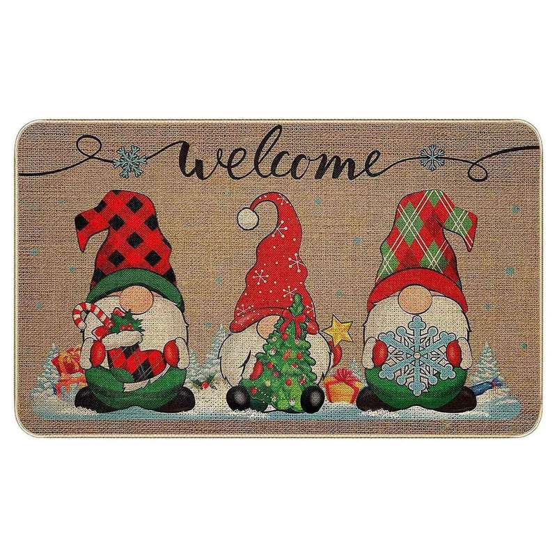 Christmas Doormat Patchwork Home Decoration Non-slip Doormats Mat (c)