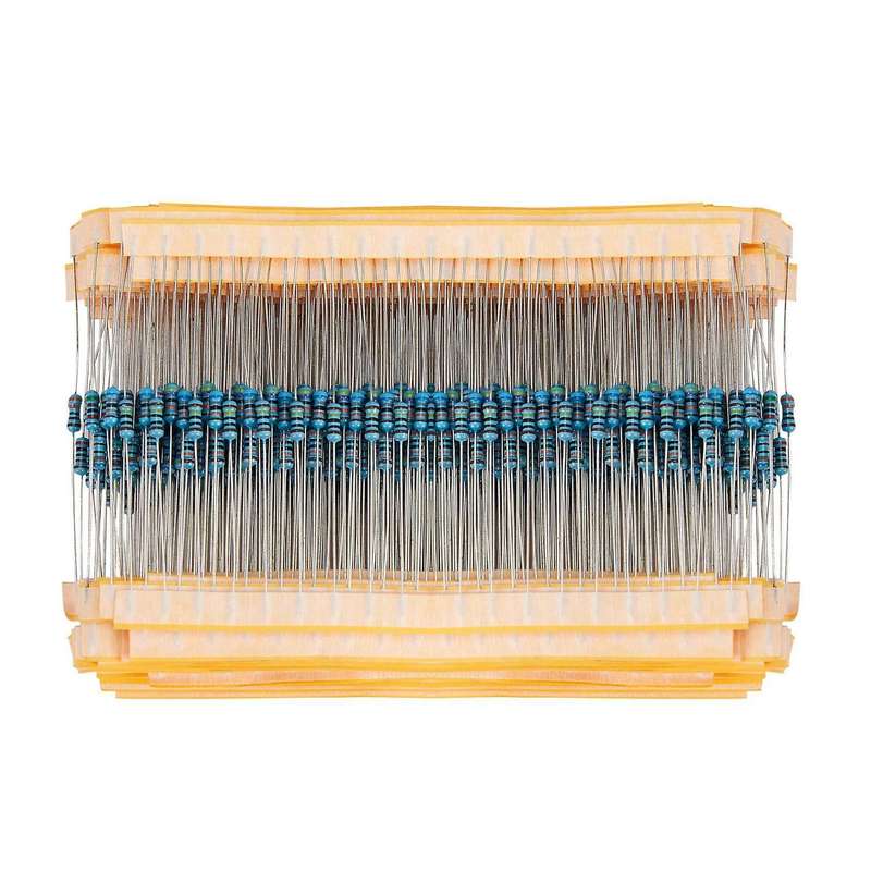600 Pcs 30 Kinds Each Value Metal Film Resistor Pack 1/4w 1%