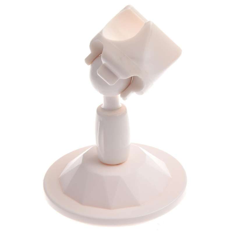 New White Wall Attachable Shower Head Holder Bathroom Vacuum Suction Cup