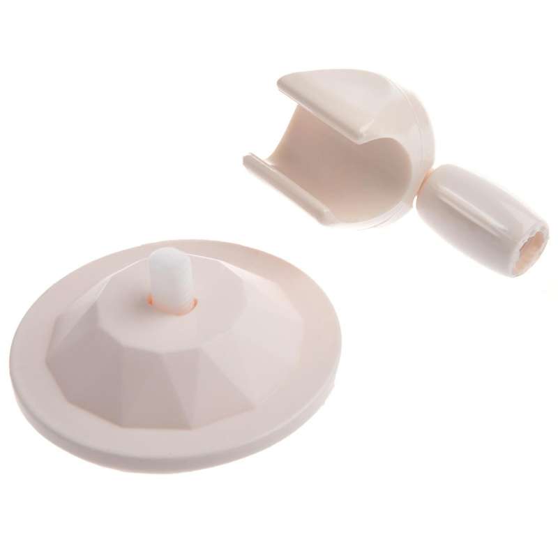 New White Wall Attachable Shower Head Holder Bathroom Vacuum Suction Cup