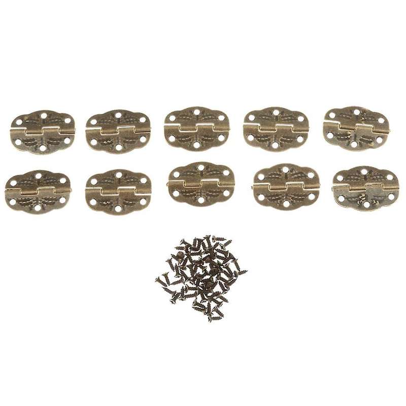 10pcs Antique Bronze Alloy Hinge for Diy Crafts Small Drawer