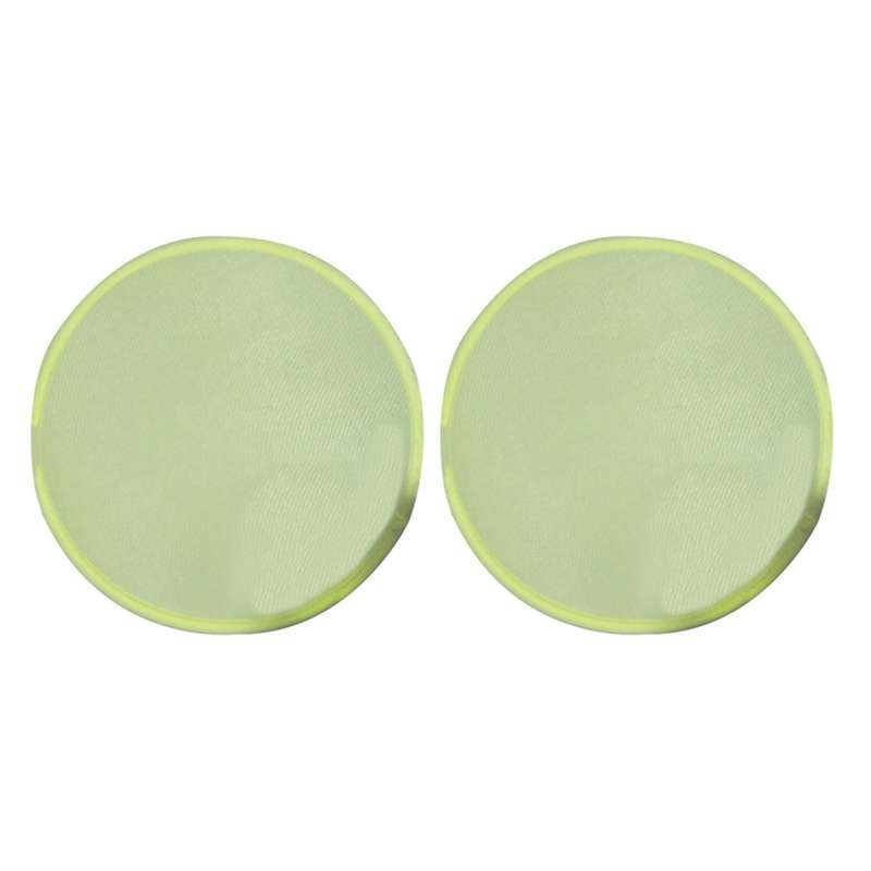 2x Foldable Round Fan-yellow