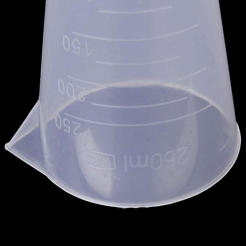 250ml Kitchen Laboratory Plastic Measurement Beaker Measuring Cup